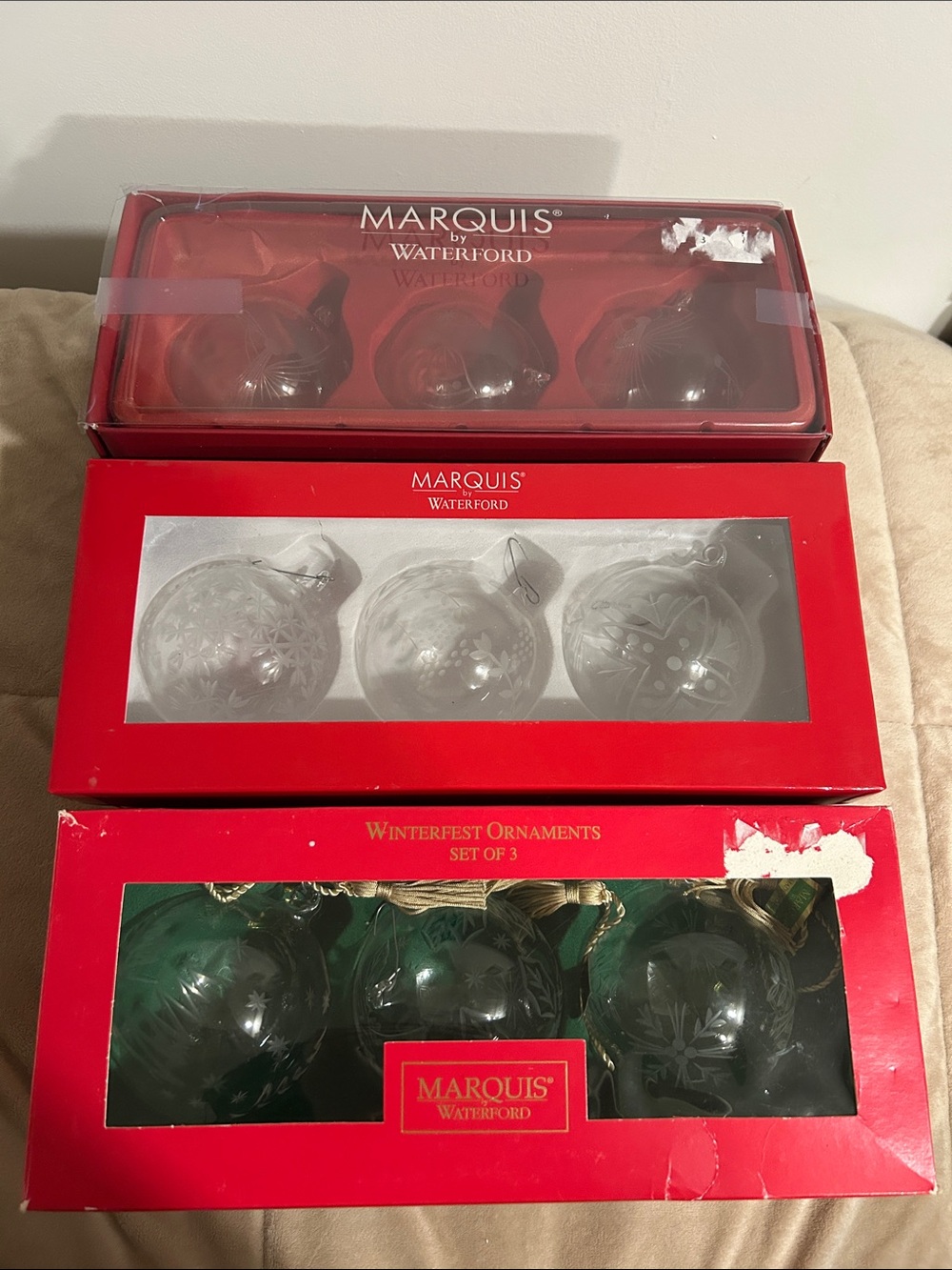 Marquis by Waterford Clear Crystal Winter Ornaments (9 ornaments)